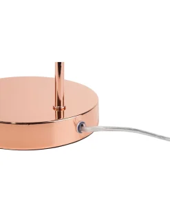 Candeeiro De Mesa Em Metal Cor De Cobre Savena