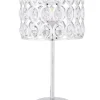 Candeeiro De Mesa Em Metal Cromado E Cristal De Acrilico Tenna
