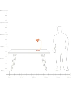 Candeeiro De Mesa Em Metal Laranja 51 Cm Rimava