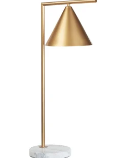 Candeeiro De Mesa Em Metal Dourado 65 Cm Mocal