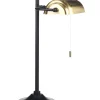 Candeeiro De Mesa Em Metal Preto E Dourado 52 Cm Maraval