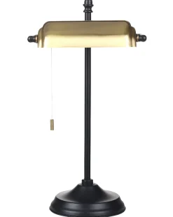 Candeeiro De Mesa Em Metal Preto E Dourado 52 Cm Maraval