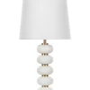 Candeeiro De Mesa Em Metal Branco E Dourado Frio