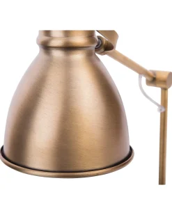 Candeeiro De Mesa Em Metal Dourado Monsan