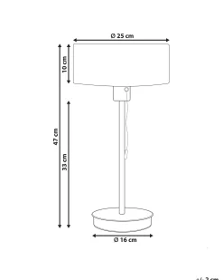 Candeeiro De Mesa Em Metal Preto Com Entrada Usb 47 Cm Aripo