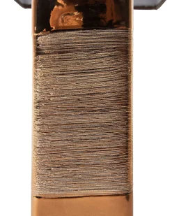Candeeiro De Mesa Em Porcelana Com Formato Retangular E Cor Castanha Onyx