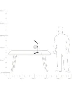 Candeeiro De Mesa Em Vidro Preto 47 Cm Wapiti
