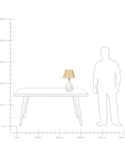 Candeeiro De Mesa Em Vidro Transparente 54 Cm Blanco
