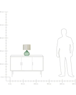 Candeeiro De Mesa Em Vidro Verde 41 Cm Keila