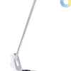 Candeeiro De Mesa Led Em Metal Branco E Prateado Com Porta Usb Corvus