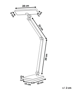 Candeeiro De Mesa Led Em Metal Preto 73 Cm Lacerta