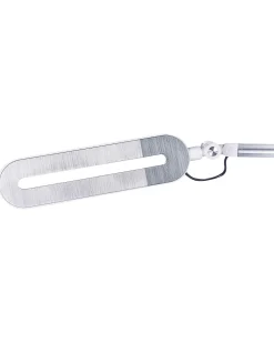 Candeeiro De Mesa Led Em Metal Prateado 80 Cm Grus