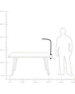 Candeeiro De Mesa Led Preto 48 Cm Auriga