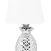 Candeeiro De Mesa Prateado 52 Cm Pineapple