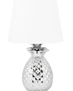 Candeeiro De Mesa Prateado 52 Cm Pineapple