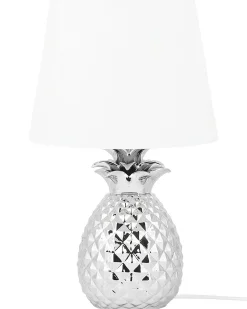 Candeeiro De Mesa Prateado 52 Cm Pineapple
