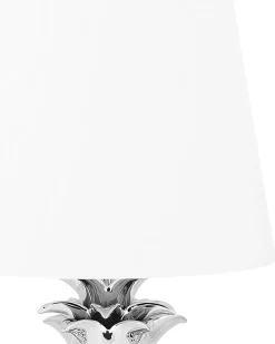Candeeiro De Mesa Prateado 52 Cm Pineapple