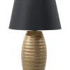 Candeeiro De Mesa Preto E Dourado Ebro