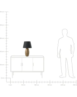 Candeeiro De Mesa Preto E Dourado Ebro