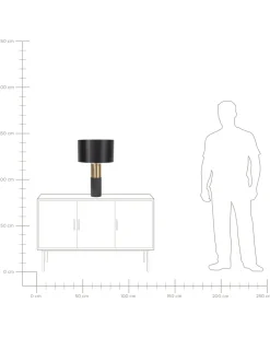 Candeeiro De Mesa Preto E Dourado Darling