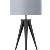 Candeeiro De Mesa Preto E Cinzento Claro Stiletto