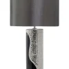 Candeeiro De Mesa Preto E Prateado Aiken