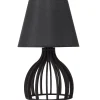 Candeeiro De Mesa Preto Em Madeira Agueda