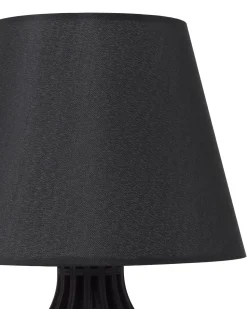 Candeeiro De Mesa Preto Em Madeira Agueda