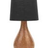 Candeeiro De Mesa Preto E Cobre Abrams