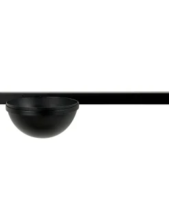 Candeeiro De Parede Com 2 Abajur E Vaso Em Metal Preto 55 Cm Isabella