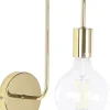 Candeeiro De Parede Em Metal Dourado Savena