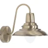 Candeeiro De Parede Em Metal Dourado Luza