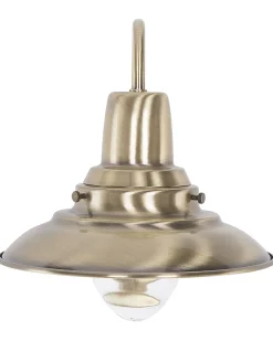 Candeeiro De Parede Em Metal Dourado Luza