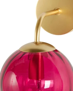 Candeeiro De Parede Em Metal Vermelho 28 Cm Boomi