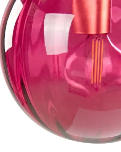 Candeeiro De Parede Em Metal Vermelho 28 Cm Boomi