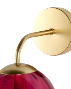 Candeeiro De Parede Em Metal Vermelho 28 Cm Boomi