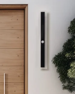 Candeeiro De Parede Led Com Sensor De Movimento Preto 60 Cm Savane