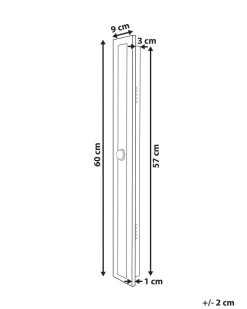 Candeeiro De Parede Led Com Sensor De Movimento Preto 60 Cm Savane