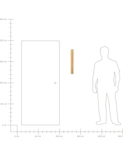 Candeeiro De Parede Led Com Dourado 60 Cm Rosalie