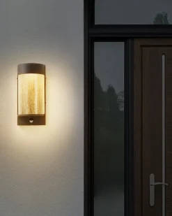 Candeeiro De Parede Led Com Sensor De Movimento Preto 35 Cm Pheppie
