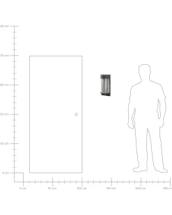 Candeeiro De Parede Led Com Sensor De Movimento Preto 35 Cm Pheppie
