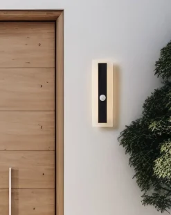 Candeeiro De Parede Led Com Sensor De Movimento Preto 30 Cm Savane