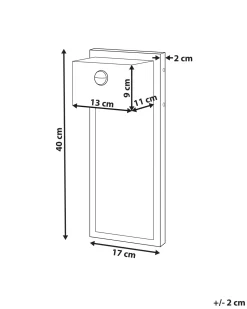 Candeeiro De Parede Led Com Sensor De Movimento Cinzento 40 Cm Carron