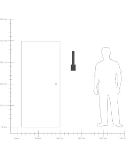 Candeeiro De Parede Led Com Sensor De Movimento Preto 46 Cm Tummel