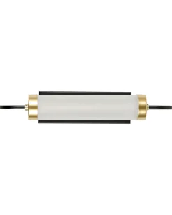 Candeeiro De Parede Led Em Metal Preto E Dourado 43 Cm Jacobs