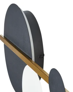 Candeeiro De Parede Led Em Metal Preto E Dourado Parita