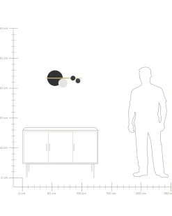 Candeeiro De Parede Led Em Metal Preto E Dourado Parita