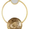 Candeeiro De Parede Led Em Metal Dourado Ponuga