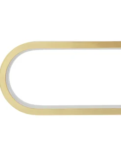Candeeiro De Parede Led Em Metal Dourado Krang