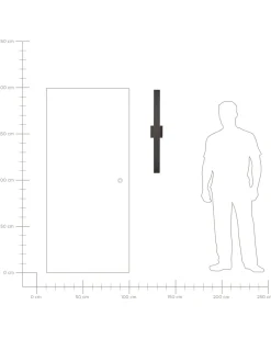 Candeeiro De Parede Led Preto 89 Cm Melgam